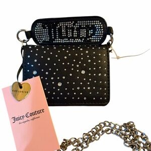 Juicy Couture Exclusive ALL THAT GLITTER wallet on a silver chain
